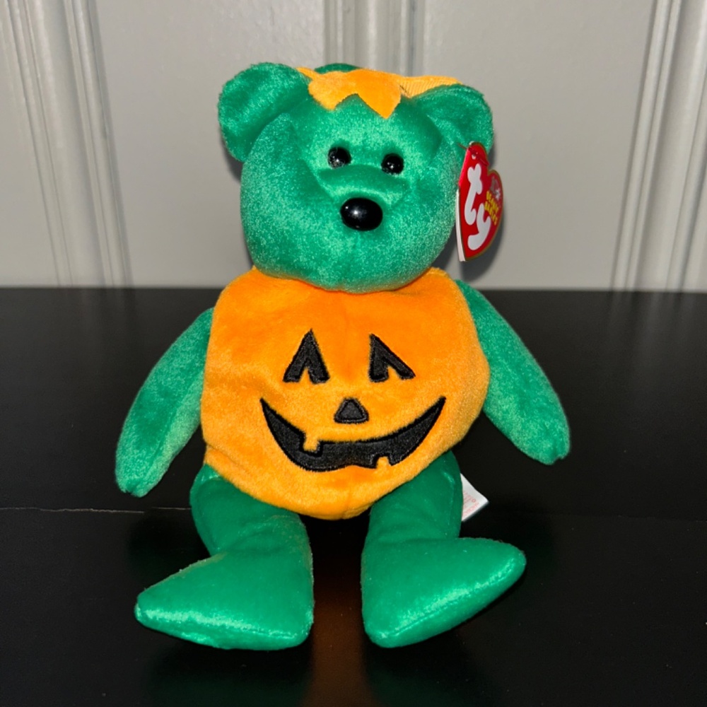 2002 Vintage Ty Beanie Baby "Tricky" the Pumpkin Bear